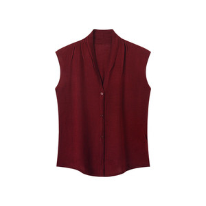 <strong>Women's</strong> 100% Wool Knit Vest Lightweight V-Neck <strong>Sleeveless</strong> Casual <strong>Cardigan</strong> Top for Suits Breathable Eco-Friendly Single Button - Product Image 6