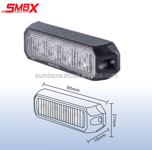 アイスブルー<span class=keywords><strong>LED</strong></span>グリルストロボ警告ライトヘッドオートバイ車両IP67防水4 <span class=keywords><strong>LED</strong></span> ECE R65 - Product Image 2