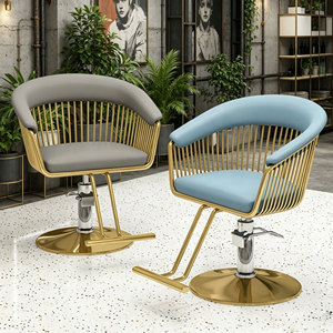 Fauteuil de barbier moderne avec pompe hydraulique, pivotant à 360°, hauteur réglable, en cuir PU noir, pour salon de coiffure et institut de beauté - Product Image 5