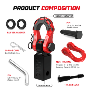 Ambull <span class=keywords><strong>Prix</strong></span> bon marché Anneau en D pour remorque en acier au carbone Récepteur d'<span class=keywords><strong>attelage</strong></span> Accessoires d'<span class=keywords><strong>attelage</strong></span> Support de manille pour <span class=keywords><strong>voiture</strong></span> Jeep - Product Image 6