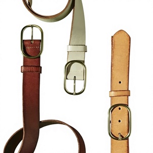 Ceinture pour homme en cuir véritable BS INTERNATIONAL, boucle carrée en acier massif, écologique, de luxe, avec logo personnalisé imprimé par transfert thermique - Product Image 4