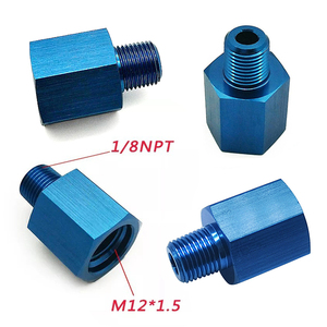 Adaptador de Rosca Hembra M121.5 a Macho 1/8NPT, Aluminio Anodizado Azul, Conexión de Conversión para Manómetro de Combustible/Aceite para Motores de Automóviles - Product Image 3