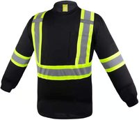 T-shirt uniforme à manches longues haute visibilité avec logo de l'équipe personnalisée T-shirt de sécurité haute visibilité avec bandes réfléchissantes