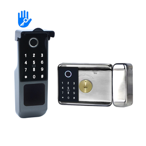TTlock Double Fingerprint Waterproof Outdoor Garden <b>Remote</b> Control App Code Keyless Smart Door Rim <b>Lock</b> for Gate DHR04S Matter A - Product Image 1
