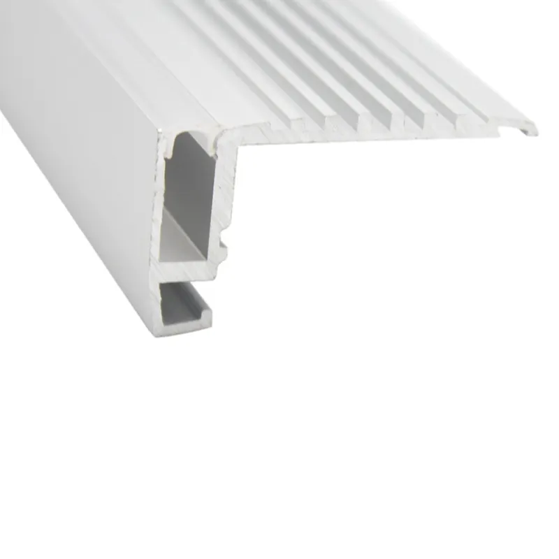 Bar Estreitas Faixas de Extrusão De Alumínio Ajustável Para Cima Para Baixo Luz Recessed Led Stair Nosing Perfil Com o Número da Linha Para O Tapete