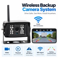 Kamera Cadangan WIFI Nirkabel, Kamera Pandangan Belakang, Tampilan Malam Hari, Tahan Air, Aplikasi untuk iPhone iPad Smartphone Android untuk Trailer RV