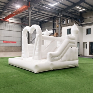 Castillo Inflable Comercial Blanco, Casa de Brinco Inflable, Castillo de Saltos con Tobogán para Niños - Product Image 2
