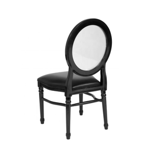 <span class=keywords><strong>Chaise</strong></span> de banquet moderne empilable <span class=keywords><strong>avec</strong></span> dossier ovale transparent et coussin souple, cadre noir premium, pour hôtel, mariage, événement, restaurant - Product Image 4