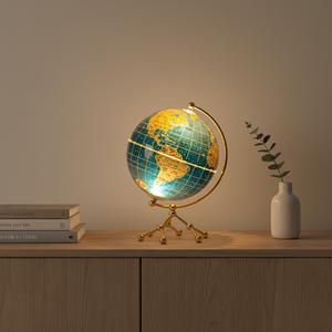 Globo personalizado de fábrica, regalos novedosos, globo de <span class=keywords><strong>luna</strong></span> de tierra giratorio acrílico, luz exterior, regalos novedosos, globo terráqueo, decoración - Product Image 6