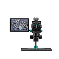 TBK701A Professional Trinocular Microscope PLC for PCB Repair HD Wide Zoom Microsoldering USB/HDMI LCD Display for Phone