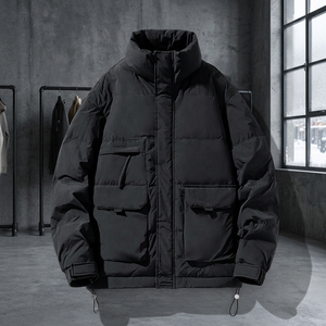 Premium Custom Stand Collar <b>Waterproof</b> Winter Puffer <b>Jacket</b> for Men-Insulated <b>Warm</b> Outdoor Fashion - Product Image 2