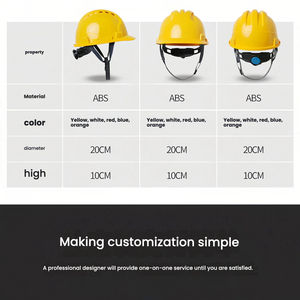 工場カスタムABS安全ヘルメット、建設、鉱業、乗馬用産業用ハードハット＆耐衝撃ヘルメット - Product Image 4