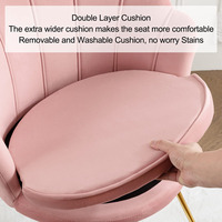 Chaise de salle à manger capitonnée en velours, design ergonomique, coussin épais, pieds en métal doré, chaise d'appoint moderne pour la maison, salle à manger, salon