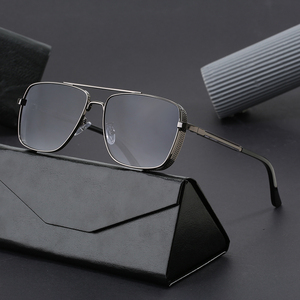 Vintage Double Bridge Square Gradient Lens Sunglasses for Men UV400 Protection Shades Driving Outdoor Sun Glasses - Product Image 2