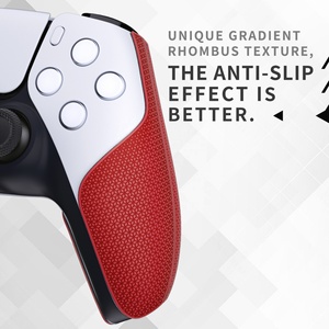 PlayVital Split Design Red Anti-Skid Sweat-Absorbent Premium <b>Grip</b> for PS5 <b>Controller</b> - Product Image 4