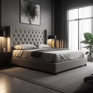 Cadre de <span class=keywords><strong>lit</strong></span> escamotable moderne en cuir transparent en acrylique rembourré grand format personnalisé avec rangement - Product Image 3