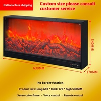 Rétro LED Simulation Flamme 3D Électronique Cheminée Intérieur Maison Métal TV Cabinet Décoration Chauffage Anglais Atmosphère Lumière