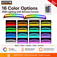 Untuk Dodge Charger 2015-2021 Lampu Penanda Samping Bumper Depan Belakang LED RGB 4PCS Set RF Remote Plug Play Grosir