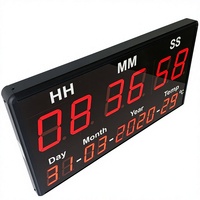 Horloges numériques industrielles modernes, panneau d'affichage de l'heure résistant à la corrosion, écran LED haute luminosité, plastique ABS durable
