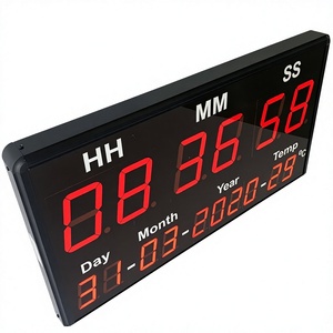 Modern Industrial <b>Digital</b> <b>Clocks</b> Corrosion Resistant Time Display Panel High Brightness LED Screen Durable ABS Plastic - Product Image 1
