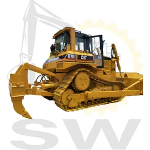 Used CAT CATERPILLAR D7R bulldozer, medium hydraulic crawler dozer tractor with ripper, used caterpillar d7r bulldozer on sale