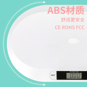 Oval Digital Baby Scale With Non Slip Surface Battery Powered Weight Measuring For Infants And Toddlers - Product Image 3