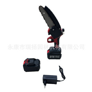 Mini motosierra de 6 pulgadas con motor de escobillas y batería para cortar madera, jardinería y bricolaje - Product Image 2
