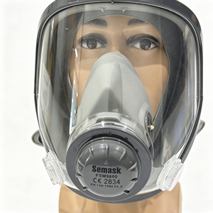 Respirador Industrial <span class=keywords><strong>de</strong></span> Cara Completa <span class=keywords><strong>con</strong></span> Doble Cartucho, Certificado CE EN136, Envío Rápido, para Minería, Electricidad y Laboratorio - Product Image 2
