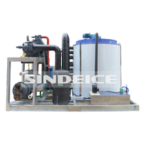 Machine industrielle automatique à glace en paillettes de grande capacité (20 tonnes) pour la production d'eau de glace pure, service OEM et marque privée pour la transformation du poisson