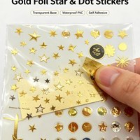 Étiquette personnalisée en PVC transparent estampée à chaud, étiquette auto-adhésive découpée au laser en feuille d'or pour l'emballage de produits de luxe