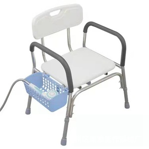 Bathroom <b>Shower</b> Chair Aluminum Alloy Anti Slip With <b>Basket</b> For Elderly Disabled Users - Product Image 1