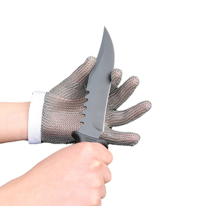 Gant en maille d'acier inoxydable haute durabilité, anti-coupure, pour la découpe de viande et l'utilisation en abattoir - Product Image 1