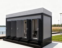 Unité de toilettes préfabriquée multi-compartiments détachable en acier galvanisé pour chantier de construction, camp de travailleurs
