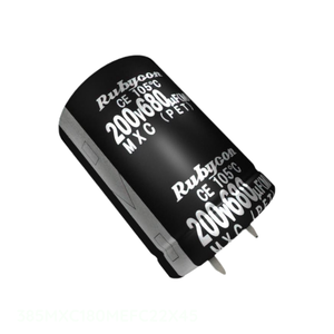Condensateur à traversée de canal (TH) en aluminium 180 µF 20 % 385 V SNAP TH 385MXC180MEFC22X45 180 µF - Product Image 1