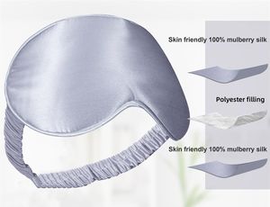 Vente en gros de masques pour les yeux en soie, masque pour les yeux rose et bleu pour un meilleur sommeil - Product Image 5