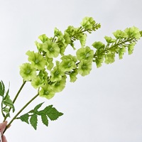 Fleur artificielle de delphinium en soie, haute simulation, pour arrangement décoratif extérieur de mariage et allée centrale