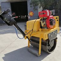 Konstruktion Beton boden Mini tragbare Hand Push Walk-Behind Handheld bewegliche Doppelt rommel walze Vibrations asphalt walzen
