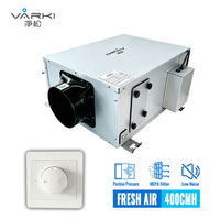 Ventilateur à pression positive 400m3/h avec filtre HEPA, machine d'air frais montée au plafond avec contrôleur à bouton, vente en gros d'usine