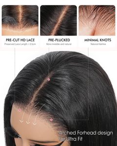 Parrucche Frontali HD in Pizzo per Donne, Pre-Tagliate, Ondulate, in <span class=keywords><strong>Capelli</strong></span> Umani, Senza Colla, Pronte all'Uso, Ideali per Principianti - Product Image 3