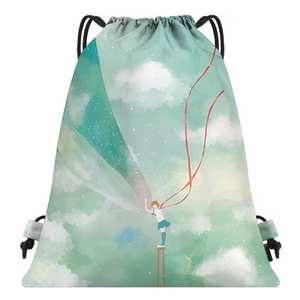 Dye Sublimation <b>Drawstring</b> Backpack Bag Custom Printed - Product Image 1