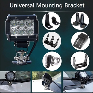 2pcs thép không gỉ phổ quát xe một trụ cột mui xe dẫn làm việc ánh sáng khung chủ kẹp động cơ tự động bao gồm thanh đèn gắn kẹp - Product Image 5