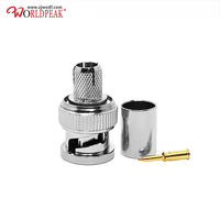 75ohm DC-6GHz BNC prise mâle connecteur droit RG6 pour CCTV caméra Satellite Scanner RG6/RG59/RG58/SDI/HD SDI