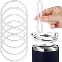 Lot de 2 nouveaux joints d'étanchéité en caoutchouc noir de remplacement compatibles, uniquement pour les gobelets isothermes en acier inoxydable de 20 oz