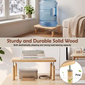 Comedero Ajustable de Madera para Mascotas con Tazón, Base de Alimentación Automática para Perros y Gatos, Soporte de Almacenamiento, Diseño Moderno - Product Image 2