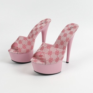 Shoes New Woman Sandals Platform 2025 Nightclub Sexy High Heeled 15cm Slippers Heels - Product Image 5