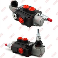 FLYBY 1 Joystick Valve à bobine hydraulique P40 P80 P120 Valve manuelle à commande directionnelle hydraulique pour tracteur chargeur