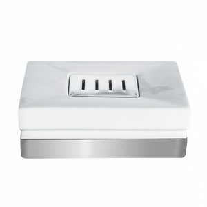 Portasapone in porcellana Spirella 'Roma' bianco, 4,5 x 8,0 x 12,0 cm - Product Image 2