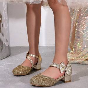 Nouvelles Chaussures <span class=keywords><strong>de</strong></span> <span class=keywords><strong>Danse</strong></span> Respirantes et Antidérapantes pour Filles, à <span class=keywords><strong>Petit</strong></span> <span class=keywords><strong>Talon</strong></span>, en PU, avec Nœud à Paillettes, Collection Printemps 2026 - Product Image 2