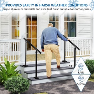 Balaustradas de cumplimiento de ADA de aluminio modular para pasamanos, postes de aplicación de pisos, sistema de escalera moderno, postes de pasamanos modernos - Product Image 4