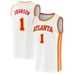 Herren 2024 Atlanta # 1 Jalen Johnson Basketball-Trikot Bestickt Übergröße Atmungsaktiv Schnelltrocknend Sommer-Sportshirt - Product Image 3